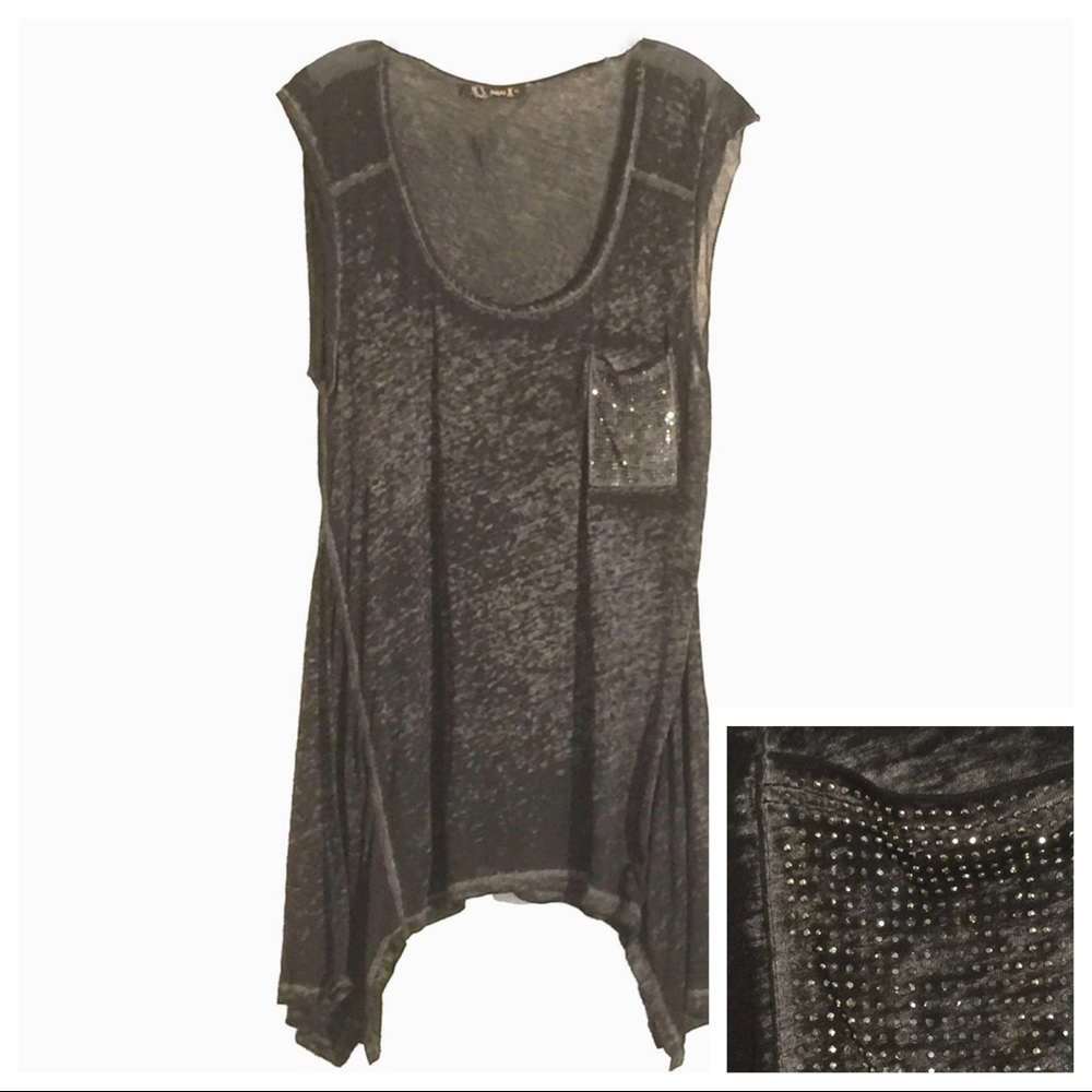Tunic grey, stud pocket size S,M by Urban X